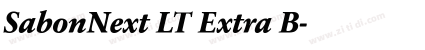 SabonNext LT Extra B字体转换